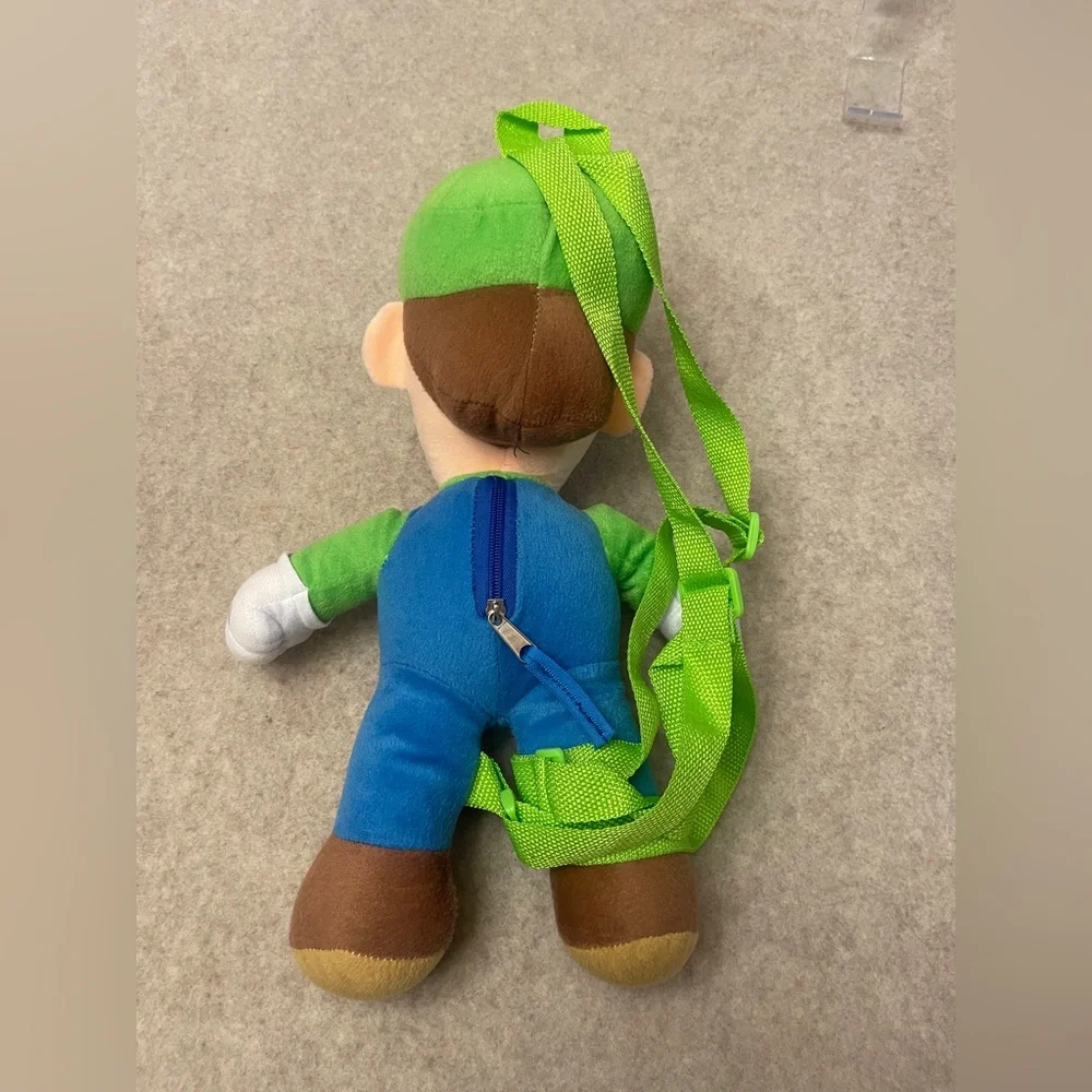 Nintendo Super Mario Luigi Green Plush Stuffed Backpack by Bioworld